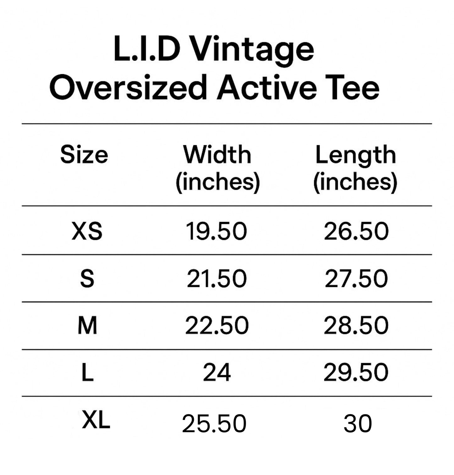 L.I.D Vintage Oversized Active Tee
